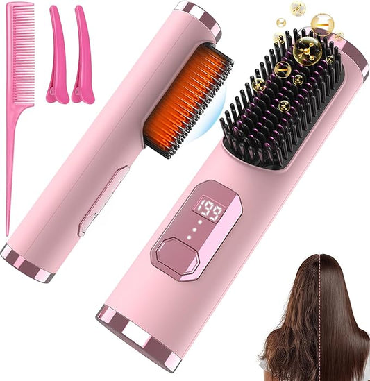 Cordless Hair Straightener Brush