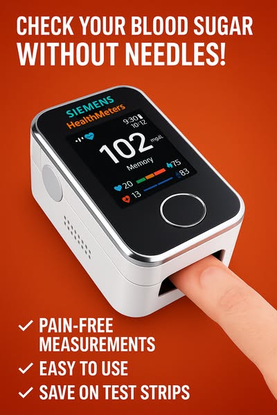 Non-Invasive Blood Glucose Monitor — 5-Second Readout | - 99% Accuracy 8-1